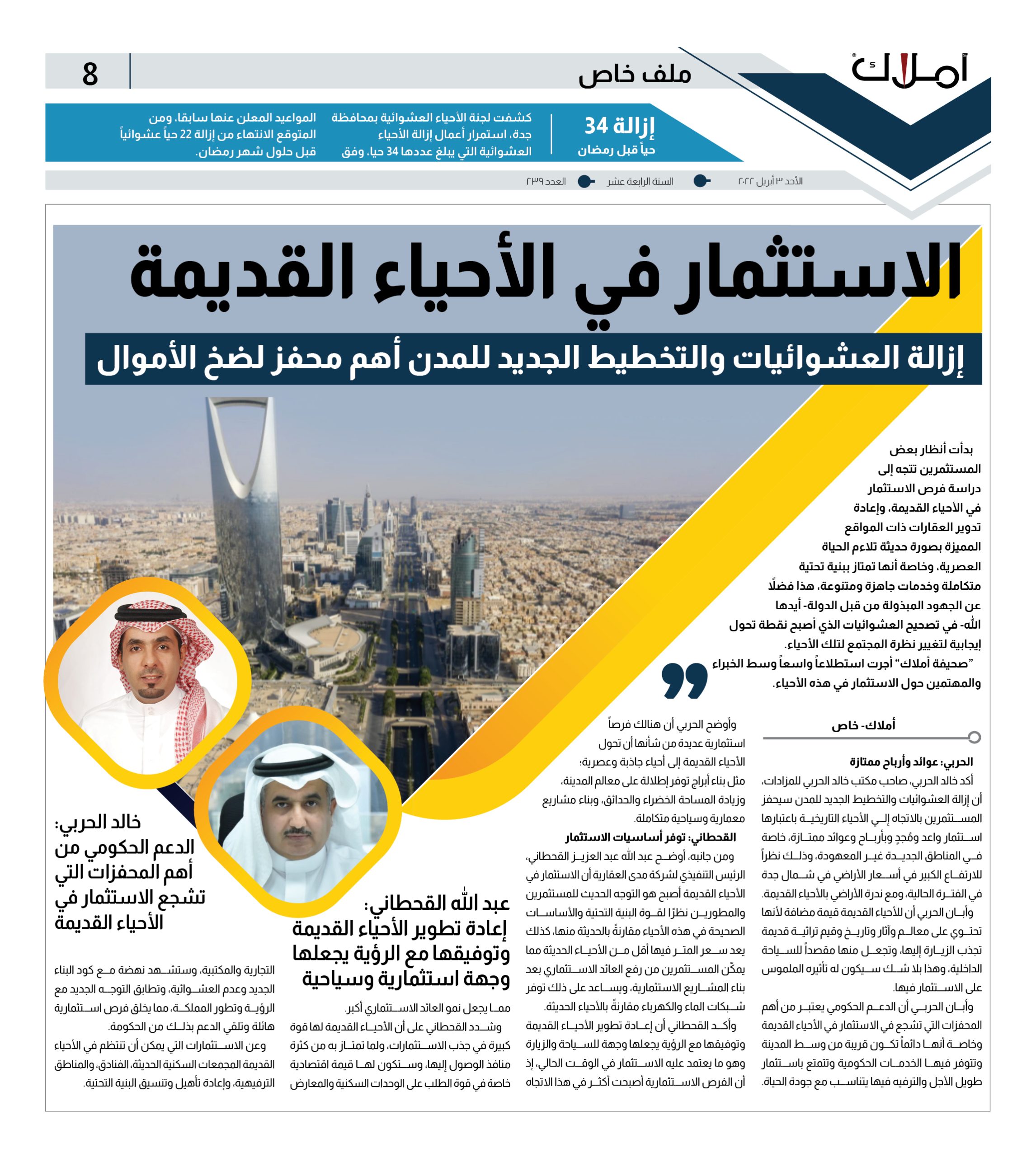 ملف الاستثمار في الأحياء القديمة (1).. إزالة العشوائيات والتخطيط الجديد للمدن أهم محفز لضخ الأموال