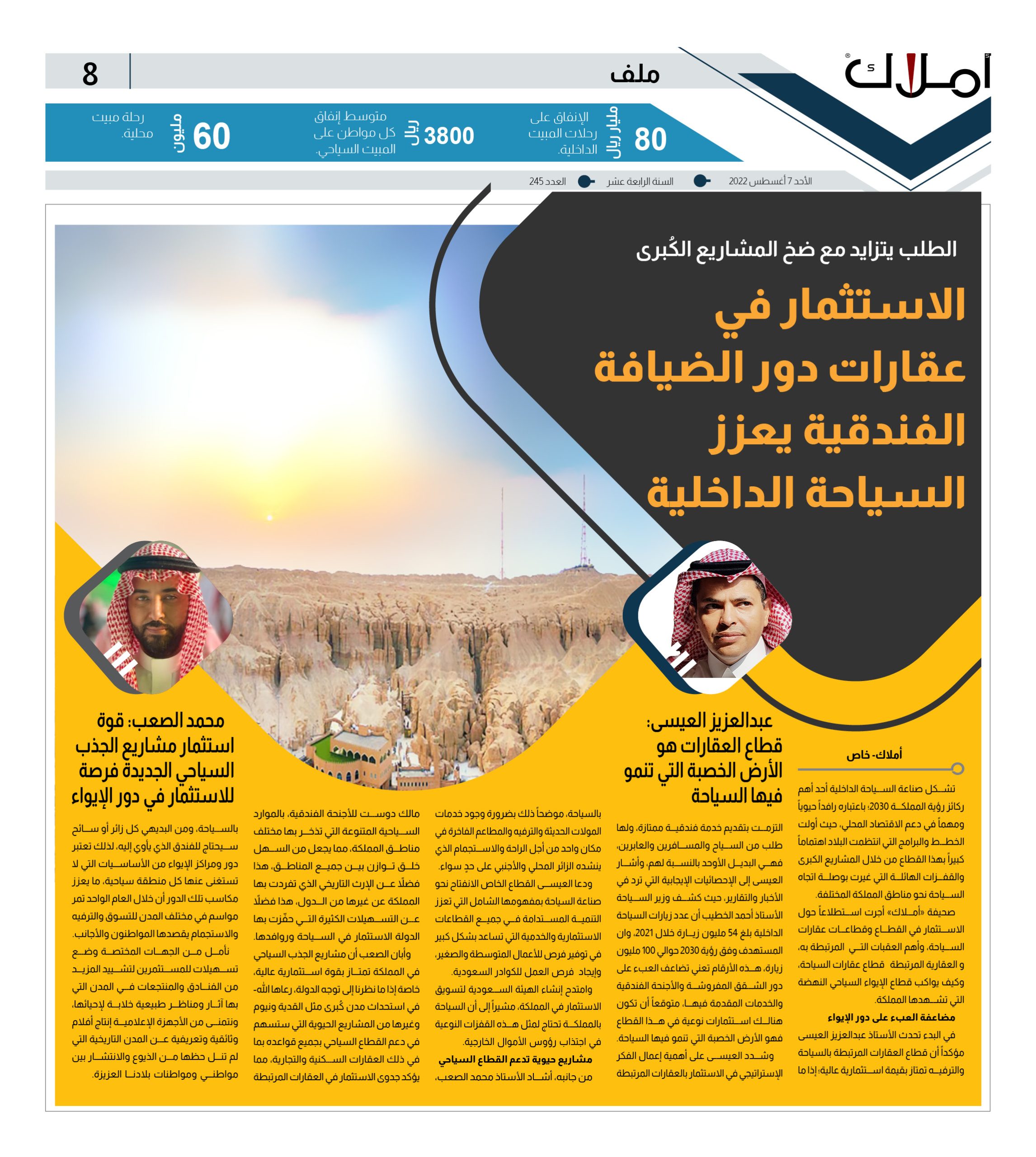 الاستثمار في عقارات دور الضيافة الفندقية يعزز السياحة الداخلية