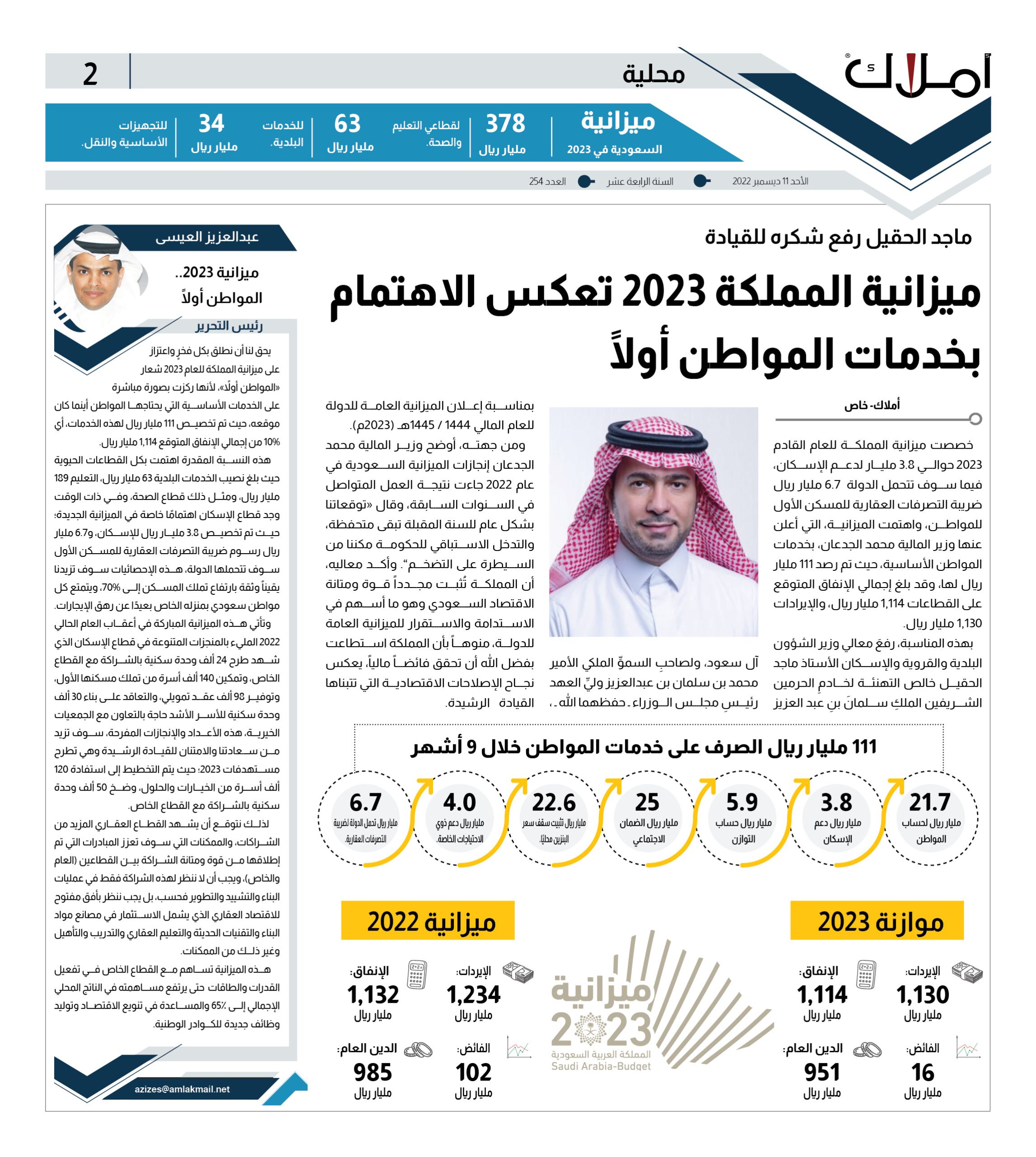 تفاصيل ميزانية المملكة 2023 تعكس الاهتمام بخدمات المواطن أولًا