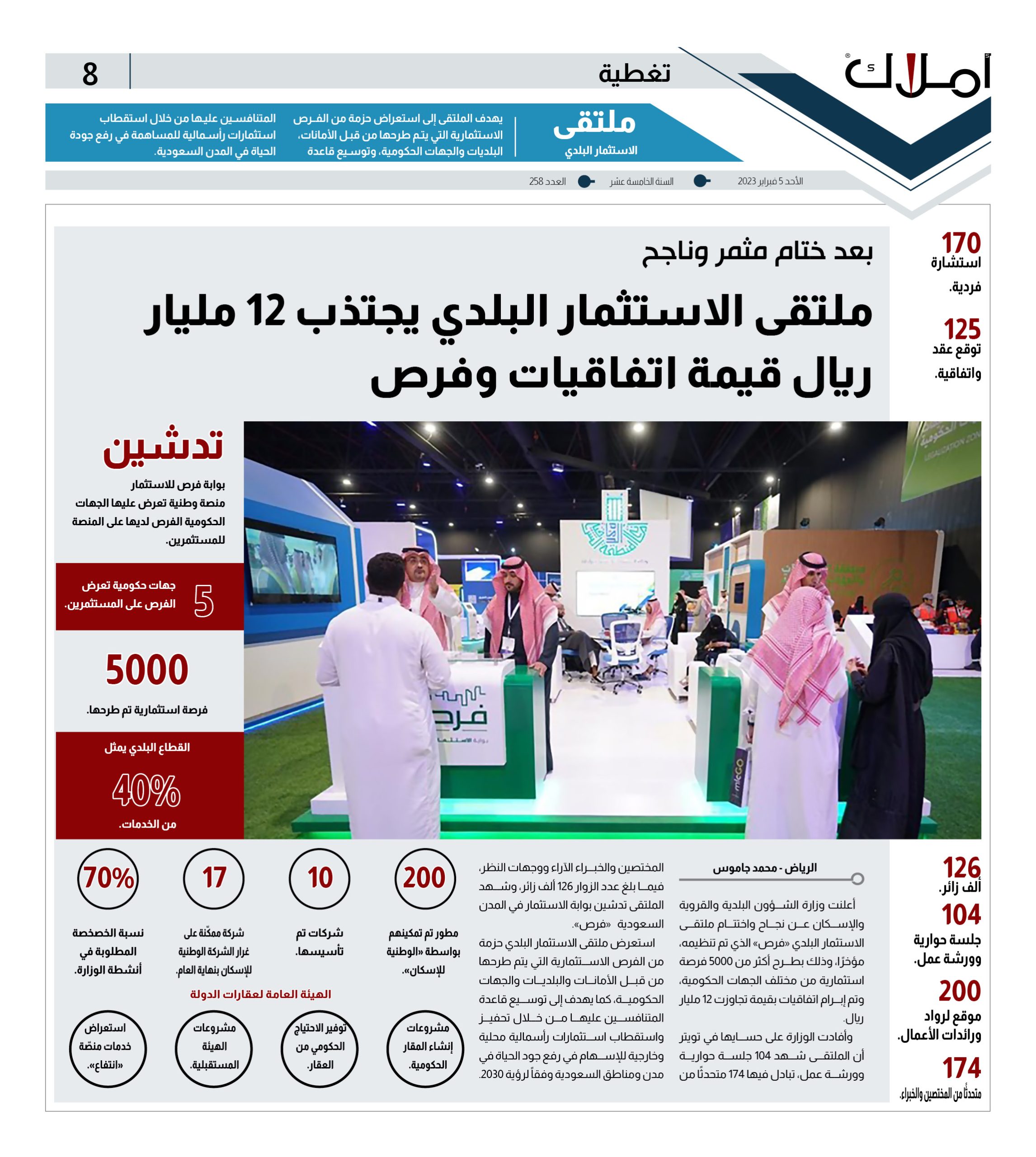 ملتقى الاستثمار البلدي يجتذب 12 مليار ريال قيمة اتفاقيات وفرص