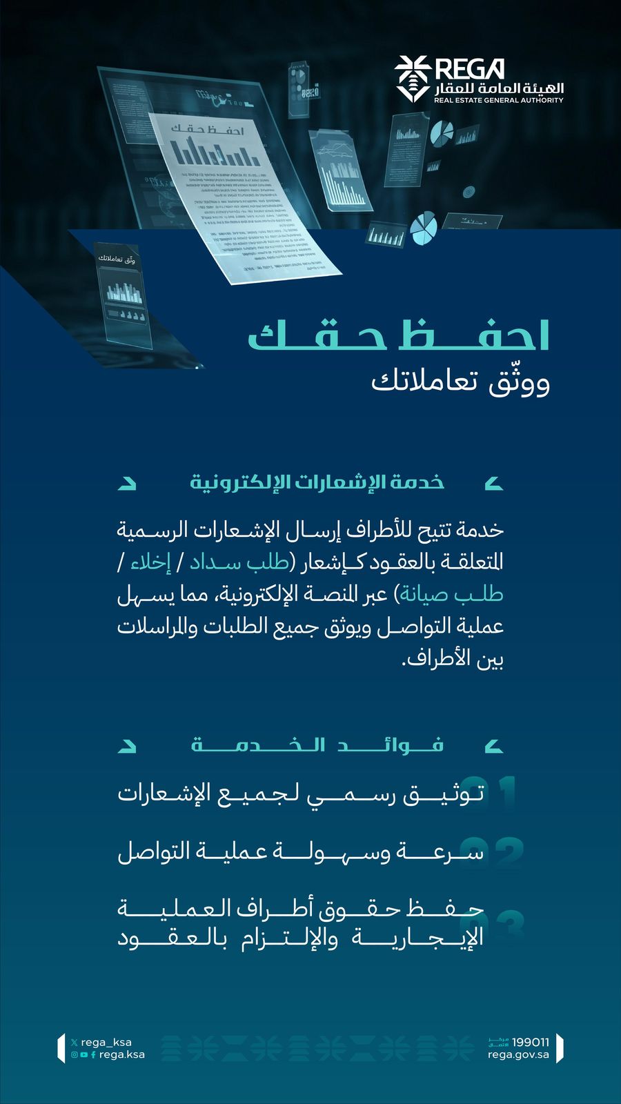 الإشعارات الإلكترونية من منصة إيجار.. خدمة جديدة لتسريع إنهاء المعاملات