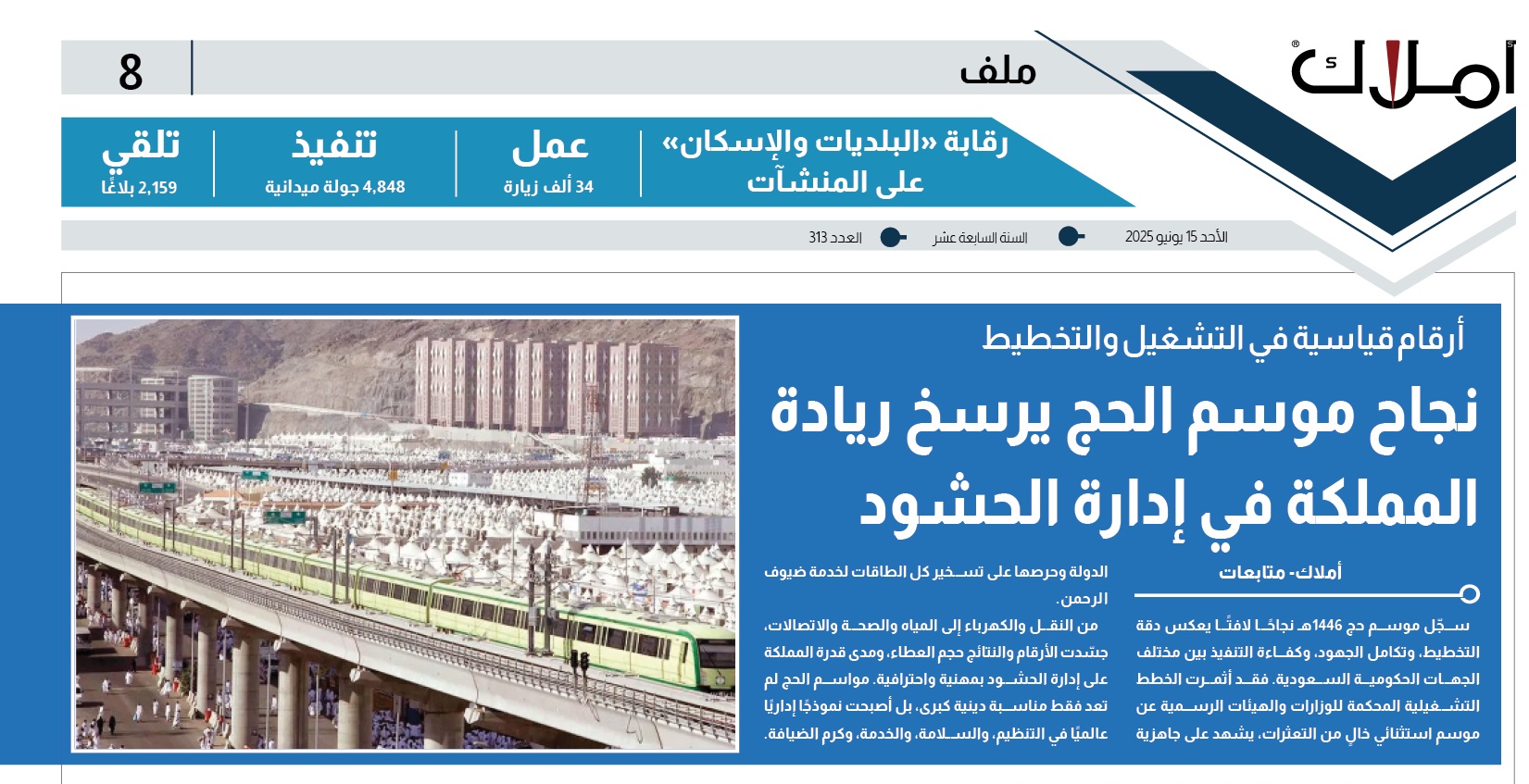 أرقام قياسية في التشغيل والتخطيط… نجاح موسم الحج يرسخ ريادة المملكة في إدارة الحشود