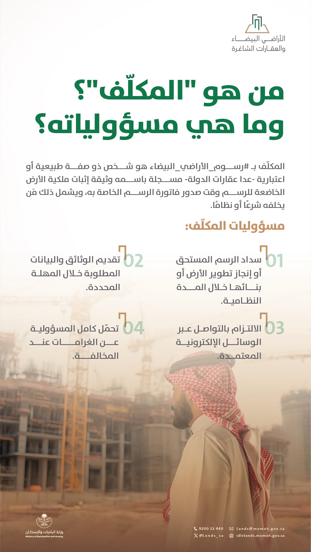 إنفوجراف| من هو المكلّف برسوم الأراضي البيضاء؟ وما هي مسؤولياته؟