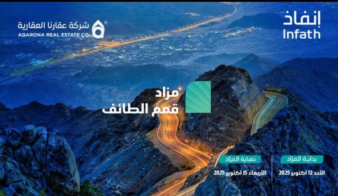 22 فرصة عقارية قي مزاد «قمم الطائف»